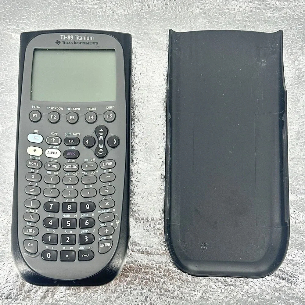 Texas Instruments TI-89 Titanium Graphing Calculator With Cover Tested Dark Grey - Picture 2 of 5